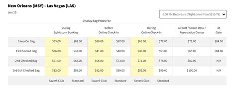 spirit baggage fees 2022 - spirit airlines fees chart.